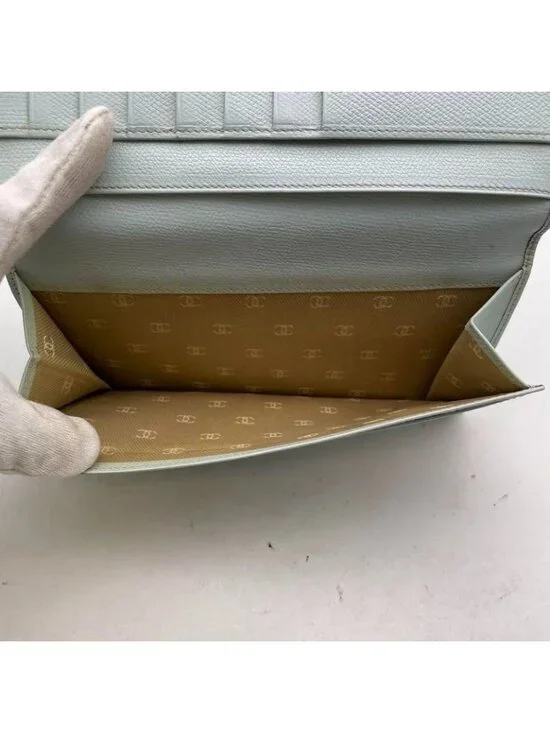 Chanel Coco Button Bifold Wallet Lime Green Card Billfold - Picture 12 of 16